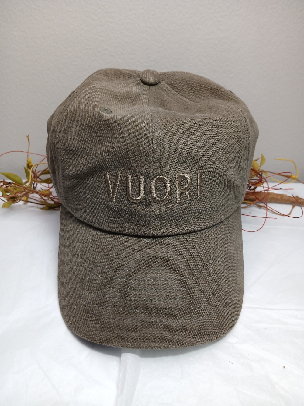 Vuori Women's Olive Corduroy Baseball Cap NWT